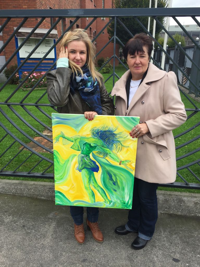 Martha Herda's sister and Mother with Martha's painting