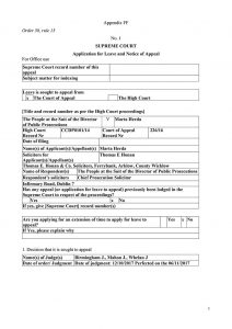 Application for leave